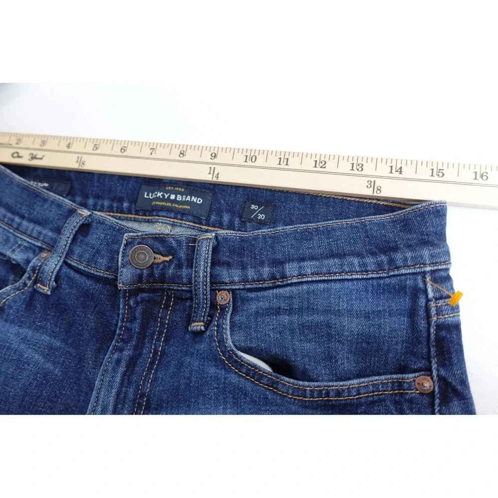 Lucky Brand Jeans Mens 30x30 Blue 121 Slim Straight Stretch Denim‎ Medium Wash